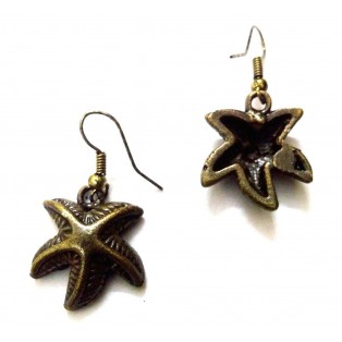 Star Gold Earring Jhumki Contemporary Fashion Jewelry Hook Drop Dangle EA226